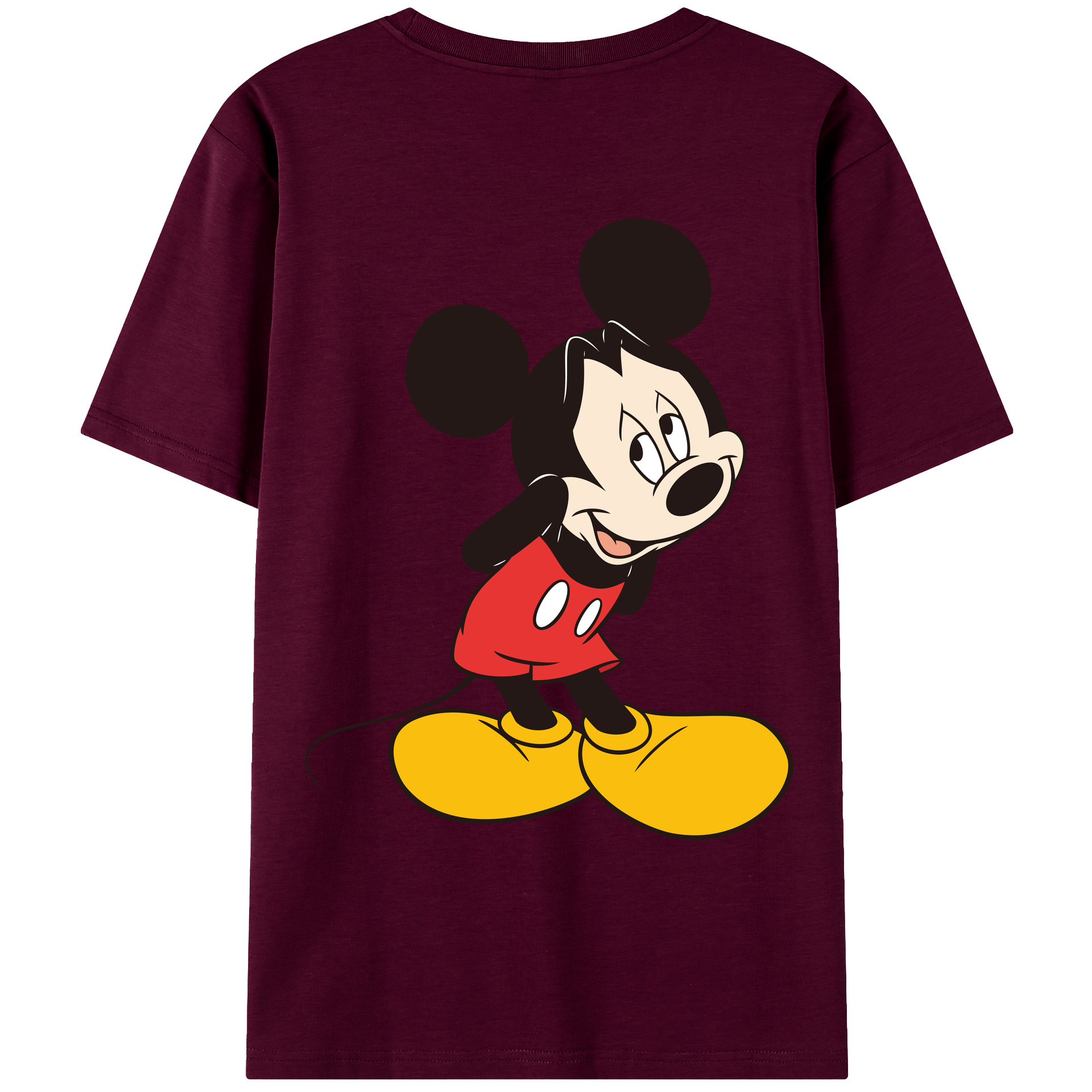 （画像用） ミッキーマウス Mickey Mouse レディース半袖Tシャツ(バックプリント)